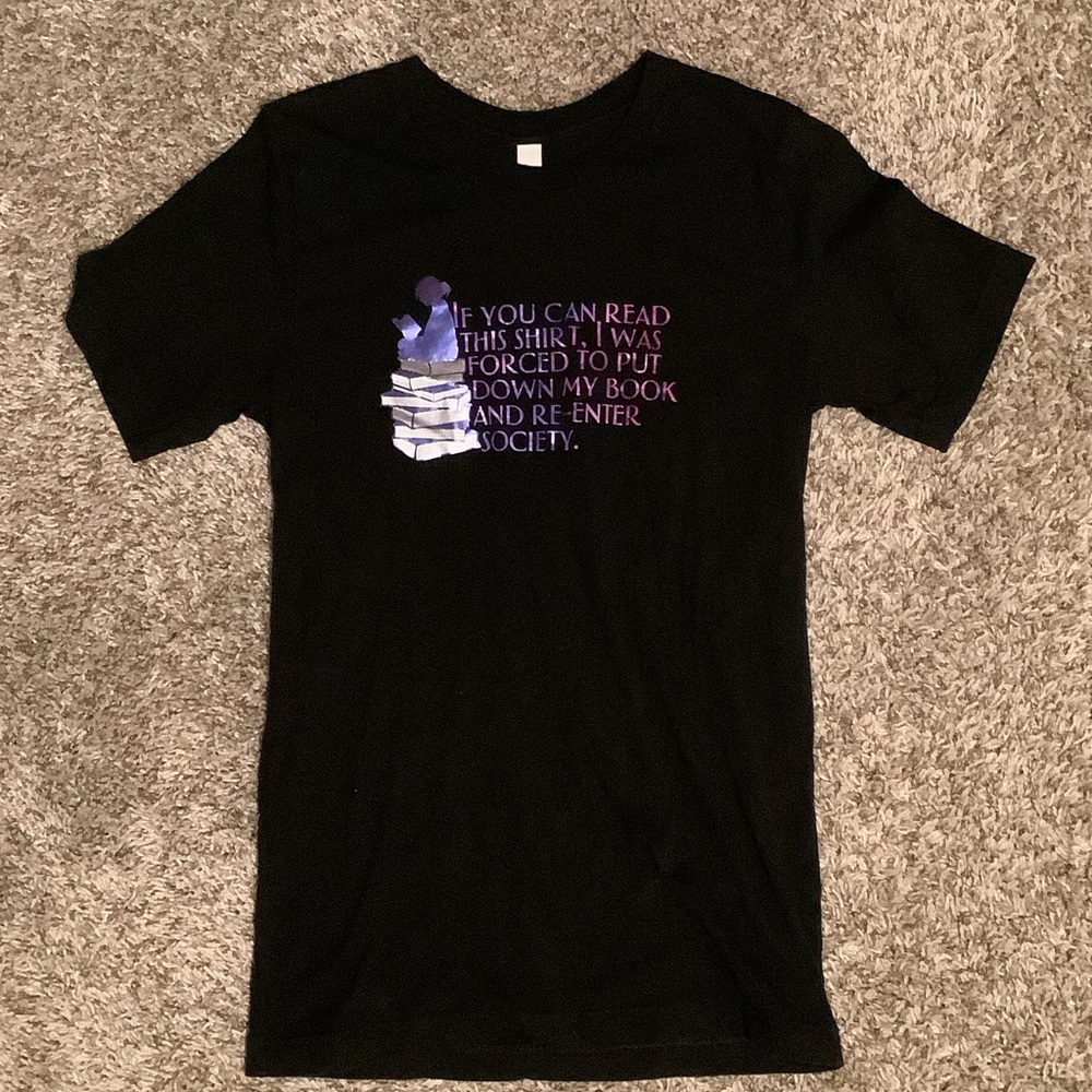 Bella Canvas Black Tee with Purple Graphic
